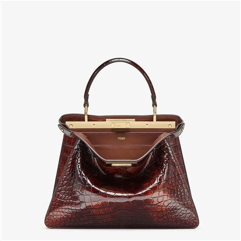 fendi peekaboo iseeu sizes|fendi peekaboo crocodile.